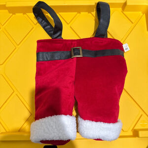 Pottery Barn Red & Black Santa Pants Wine/gift Bag One Size holds 2 bottles